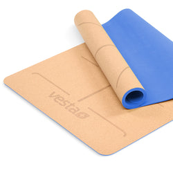 Yoga mat cork natural rubber